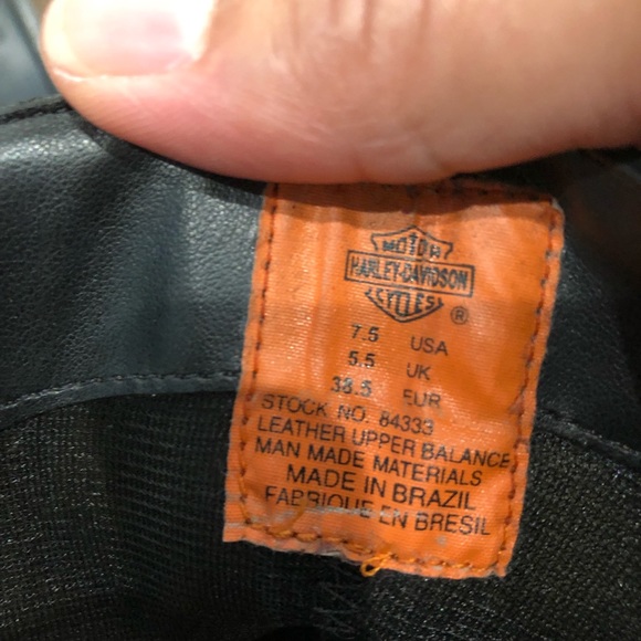 Harley Davidson Black Leather Booties Sz. 7.5 - Picture 6 of 7